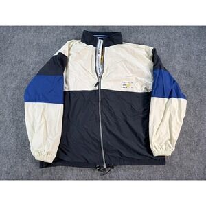 Vintage Perry Ellis‎ America Jacket Mens XL Black Colorblock Windbreaker 90s